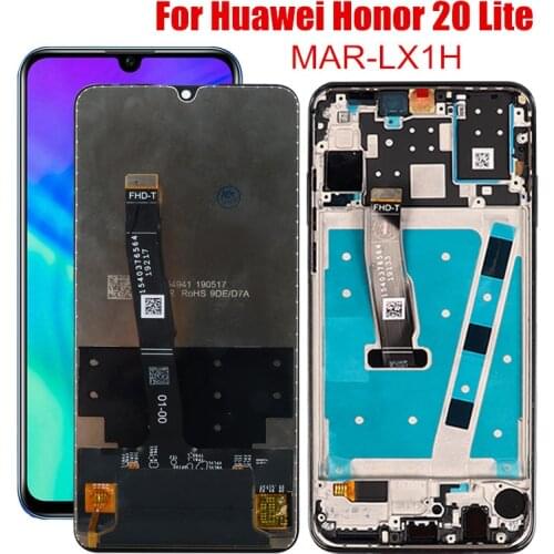 LCD Display for Honor 20 Lite MAR-LX1H LCD+Touch Screen Digitizer Assembly Replacement for Huawei Honor 20 Lite 6.15inch Screen