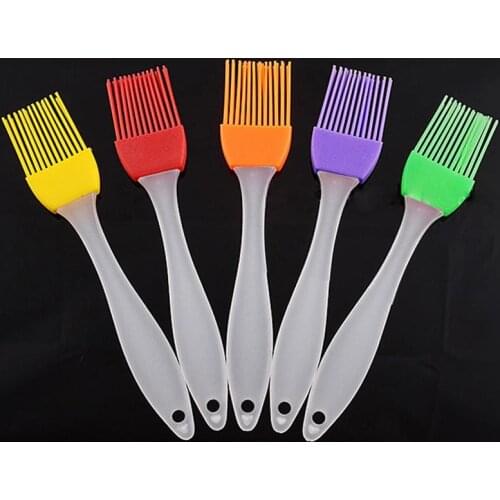 2Pcs/lot Bakeware Food Grade High Temperature Silicone Barbecue Oil Brush Barbecue Kitchen Baking Cake Egg Cream Brush