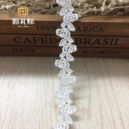 30Yard Water Soluble Cord Lace Fabric Decoration Garment Accessories Trim DIY Floral Embroidery Lace Ribbon For Collar Necklace