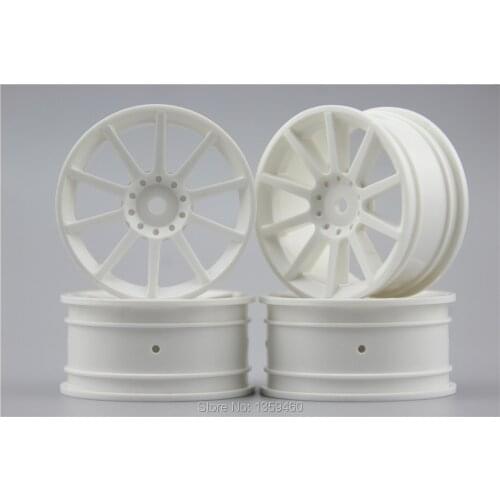 4pcs 1/10 Touring&Drift Wheel Rim W10S1NW(Material White) 0mm offset fits for 1:10 Touring&Drift Car 1/10 Rim 10476