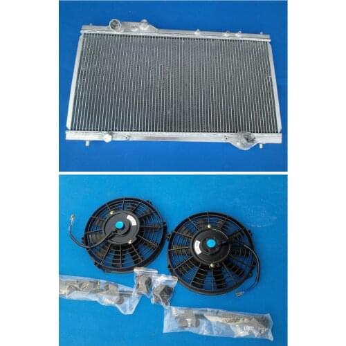 Aluminum Radiator & 2*Fan 1990-2005 For Acura NSX MT 3.0L 3.2L 91 92 93 1994 1995 1996 1997 1998 1999 2000 2001 2002 2003 2004