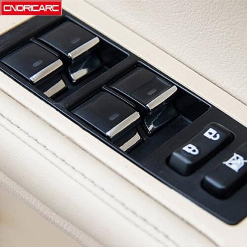 Car Styling Window Glass Lifting Buttons Sequins Decoration Cover Trim Decals 7Pcs For Lexus ES300 CT200h 2012-2017