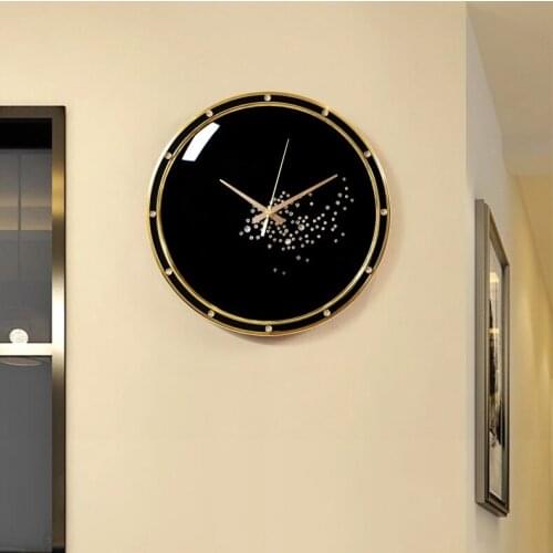 Silent Luxury Wall Clock Modern Design Nordic Creative Electronic Wall Clock Vintage Classic Black Reloj De Pared Home Watch JJ