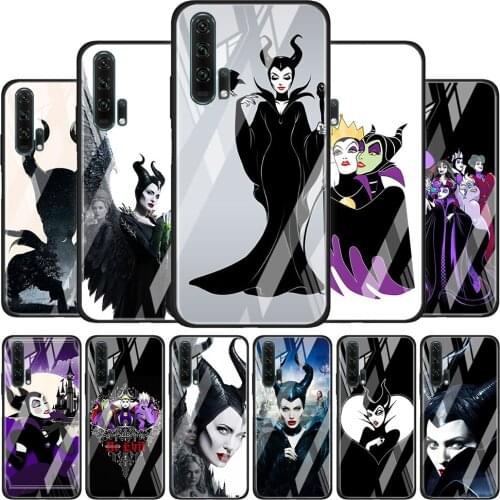 Tempered Glass Cover The witch maleficent For Honor 30 20 10 9X 8X Lite Pro Plus Silicone Phone Case Coque Shell