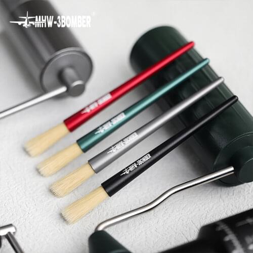 MHW-3BOMBER Al-Alloy Cleaning Brush 155mm Coffee Grinder Cleaning Barista Tools Bar Coffee Machine Accessories Reusable