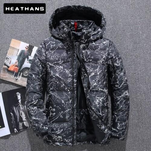 Winter New Youth Men Coat Camouflage Oversize Mens Hat Detachable Down Jacket Men Thicken Warm Short Outdoor Hooded Down Jacket