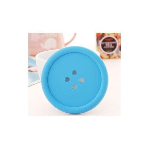 Cute Colorful Silicone Button Cup Cushion Holder Drink Tableware Coaster Mat Pads lin3937