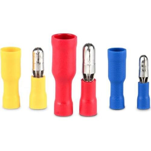 MPD+FRD 20pcs 50pcs 100pcs Bullet Shaped Female Male Insulating Joint Wire Connector Electrical Crimp Terminal MPD FRD
