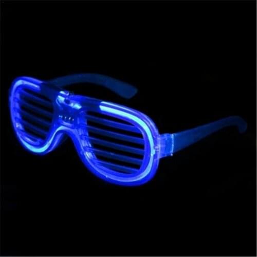 Cheap Shutters Shape LED Flashing Glasses Light up Kids Christmas Party Glowing Glass for Rave Costume Party Decoration Supplies
