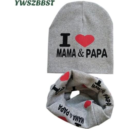 New Baby Hat Set Boys Girls Neck Scarf Autumn Winter Warm Neckerchief Kids Beanies Sets Cotton Children Hat Scarf