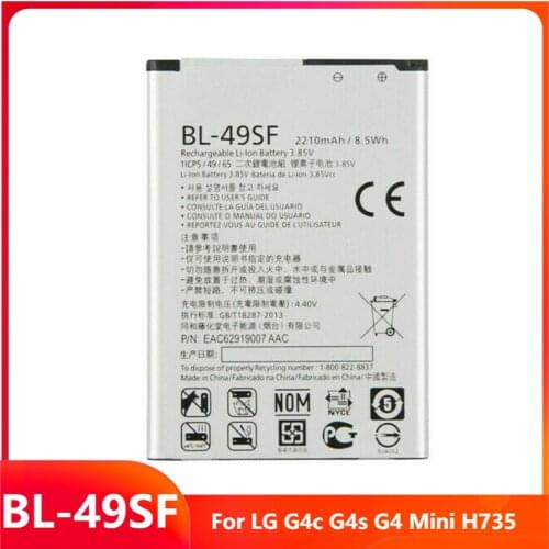 Original Replacement Phone Battery BL-49SF For LG G4c G4s G4mini G4 Mini H735 BL-49SF Genuine Rechargable Batteries 2300mAh