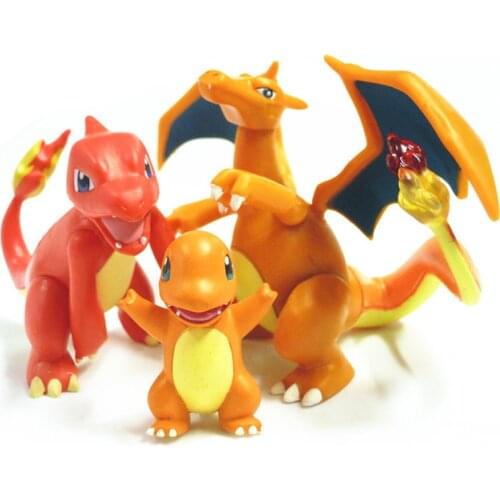 Pokemon Fire Type Charizard Charmander and Charizard X Action Figure Ornament Model Toys