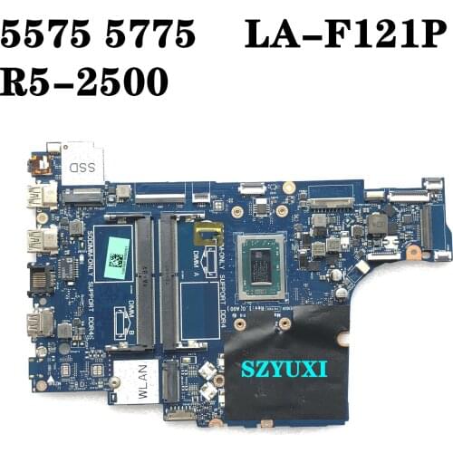R5 2500 CPU FOR DELL INSPIRON 5575 5775 Laptop Motherboard LA-F121P CN-09XH0N 9XH0N Mainboard 100%TESTED
