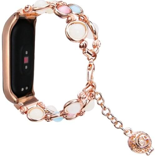 Essidi For Xiaomi Mi Band 3 4 5 Luminous Beads Smart Bracelet Strap Women Fashion Wrist Band Loop For Xiaomi Mi Band 3 4 5 Watch