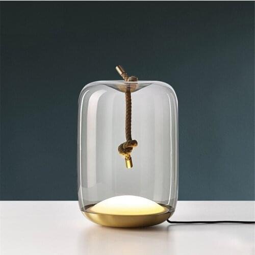 Nordic Home Deco Living Room Led Stand Desk Light Bedroom Bedside Luminaire Postmodern Designer Winter Melon Glass Table Lamp