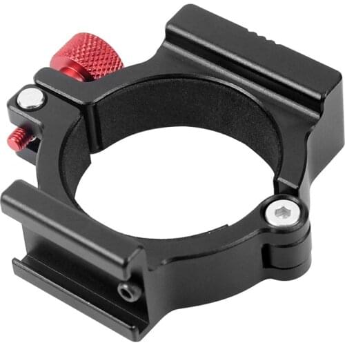 Extension Bracket Clip Holder Adapter Ring Clamp with 1/4" Screw Holes & Hot Shoe Mount for Zhiyun Handheld Gimbal Stabilizer