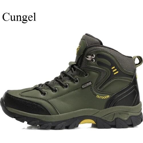 Cungel Outdoor Men Trekking Hiking shoes Anti-skid Anti-collision Boots Mountain Climbing shoes Male Ankle Boots