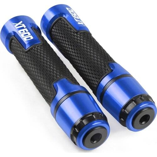 Universal CNC Aluminum Motorcycle Accessories handlebar hand bar Handle Grips Motorbike Hand Bar Grip Rubber FOR YAMAHA XT660