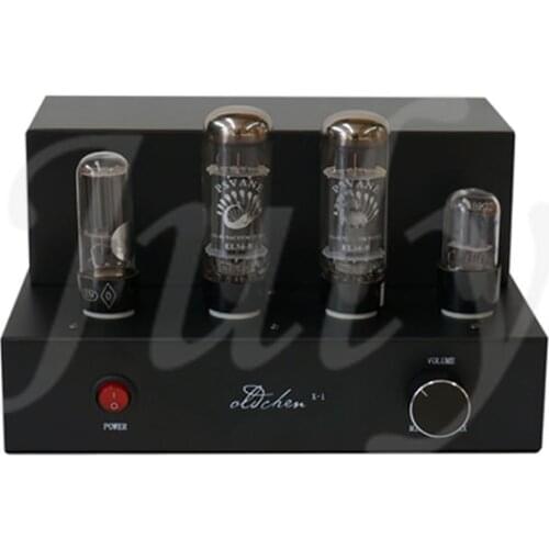 EL34, 6h8c Class A single-ended tube HIFI amplifier 10W * 2, frequency response 20HZ-25KHZ,Output impedance: 4Ω, 8Ω
