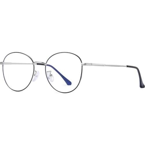 Vintage Anti Blue light Glasses Frame Metal Women Men Transparent Eyewear Frames