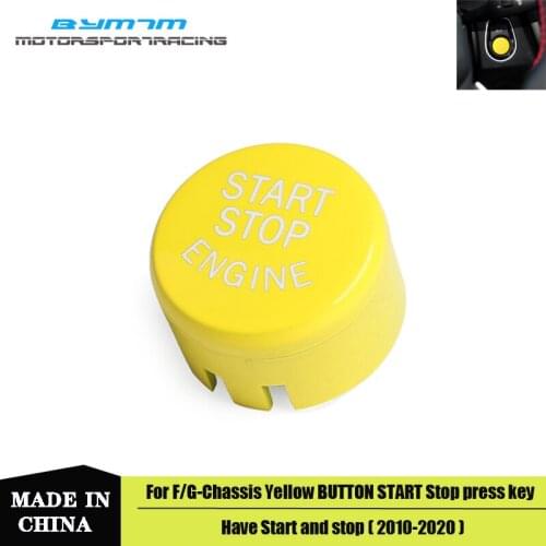 Yellow Engine Start Stop button Cover With start stop function For BMW F/G-Chassis X1234567 Series