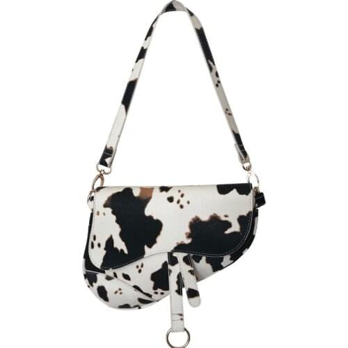 Handbags for Women Lady Crossbody Bags 2021 Designer Milk Cow Print Bag Small Saddle Cow Print Crossbody