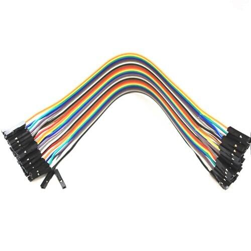 10Pcs 20cm 20P AWG26 2.54mm Pitch DuPont Wire Array With Double 1P-1P Housing Female to Female, Male to Female, Male to Male