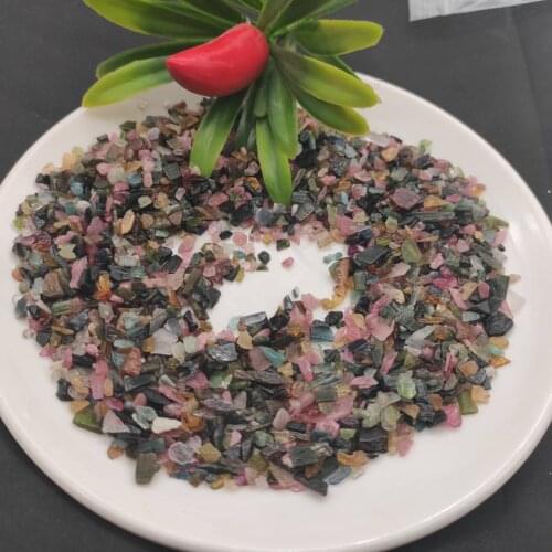 100g Natural Tourmaline Quartz Crystal Rock Chip Healing Reiki Chakra Gravel Stone Minerals Specimen Health Decoration