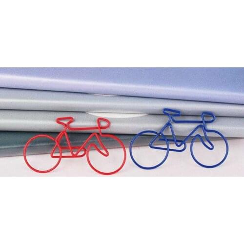 15pcs Colorful Bicycle Shape Paper Clip Cartoon Paper Clip Paper Clip Alien