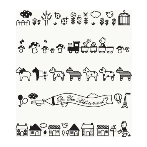 5 Styles DIY New Cute Vintage Animal Wood Stamp Cat House for Decoration Scrapbooking Toy Gift Wooden Rubber Stamp High Quality