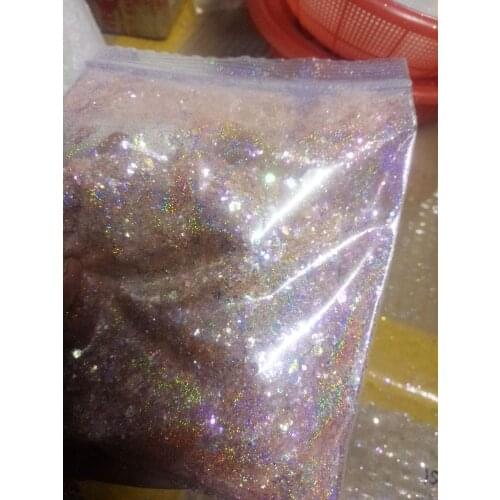 50g/200G Holographic Champagne Mermaid tears Glitter 18COLORS Nail Glitter"Mermaid dreams"Bulk Holographic Small Chunky Glitter
