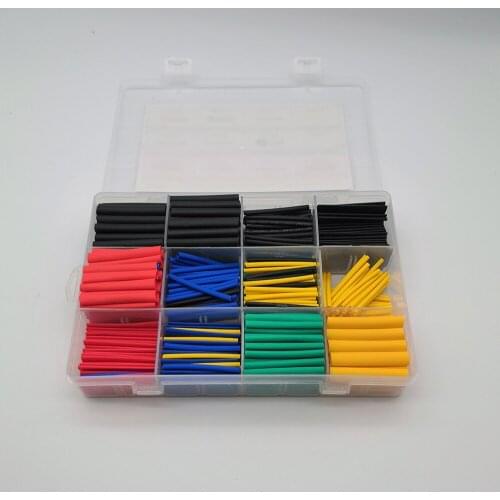 530pcs Heat Shrink Tubing Insulation Shrinkable Tubes Assortment Electronic Polyolefin Wire Cable Sleeve Kit Heat Shrink Tubes