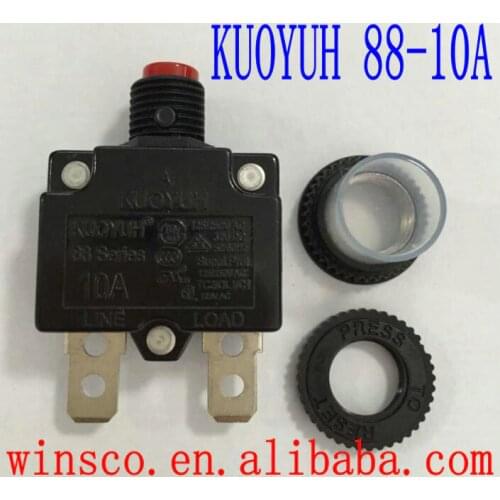 88-10A Red button Waterproof cap 100% KUOYUH CIRCUIT BREAKER 88 SERIES 10A
