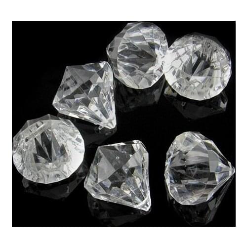 26*24mm Acrylic Diamond Paperweight 90pcs/Lot Transparent Color Pendant Parts Sun Catcher For Chandelier Suspension