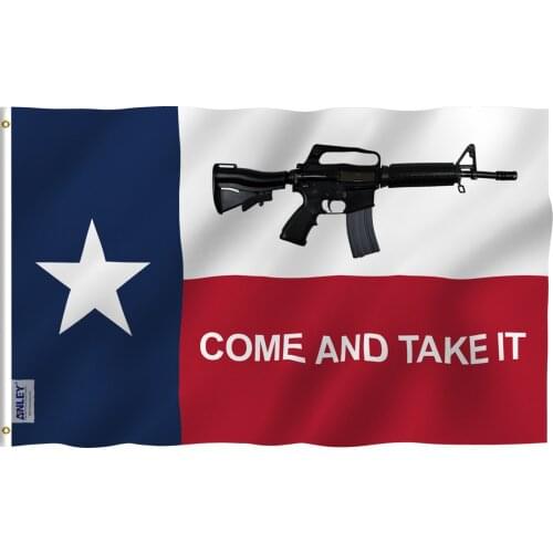 ANLEY Fly Breeze 3x5 Foot Texas Come and Take It Flag - M4 Carbine Rifle Flags 3 X 5 Ft