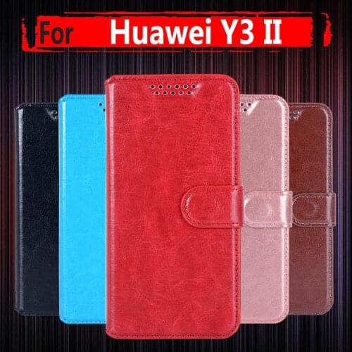 For Huawei Lua-L21 Case Wallet PU Leather Back Cover Phone Case For Huawei LUA-L21 Y3 2 Y3 II Y3II Case Flip Protective Skin Bag