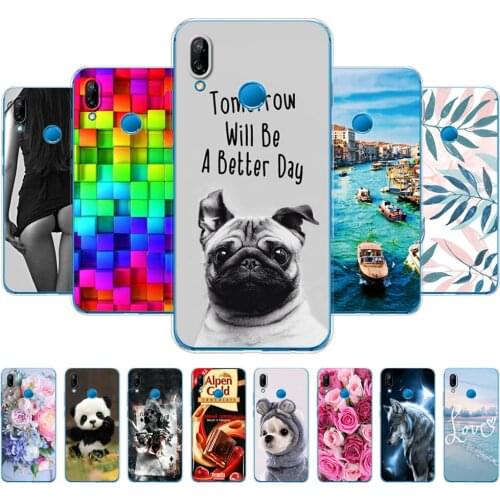 For huawei Nova 3 3i 3e Case Painted Silicon Soft TPU Back Phone Cover for Nova3 nova3i INE-LX2 INE-LX9 Protective Coque bumper