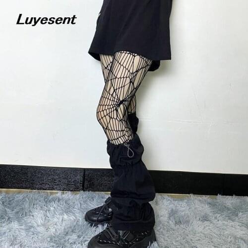 Punk Goth Black Girl Leg Warmer Gothic Jk Lady Draw string Foot Covers Ninja Harajuku Leg Warmers Japanese Long Slouch Socks