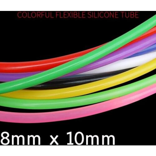 Colorful Flexible Silicone Tube ID 8mm x 10mm OD Food Grade Non-toxic Drink Water Rubber Hose Milk Beer Soft Pipe Connector