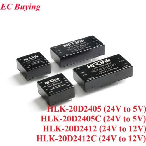DC-DC Isolated Non-regulated DC DC Power Supply Module 24V to 5V 12V 20W HLK-20D2405 HLK-20D2412 HLK-20D2412C HLK-20D2405C