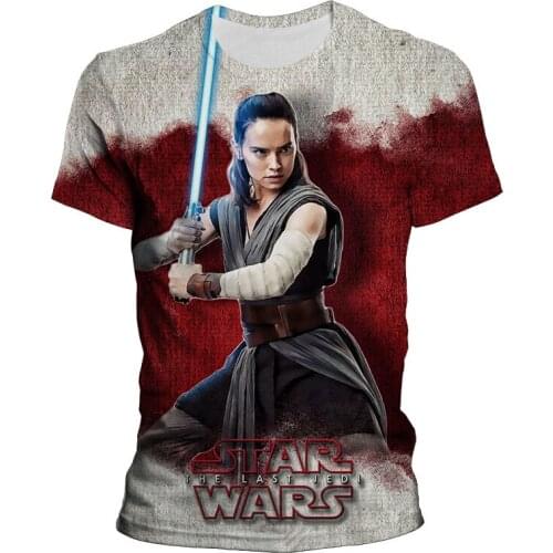 Star Wars T-shirt 3D Printed Mens Clothing Summer Casual Child Tee Shirt Oversized Male Short Sleeve Tops Fashion Boy Shirt