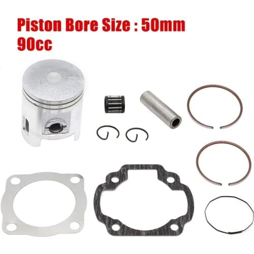 50mm PISTON PISTON RINGS Cylinder KIT For ETON VIPER Sierra Impuls Thunder 90 RXL-90 RXL-90R DXL-90 AXL-90 TXL-90 90CC 2 STROKE