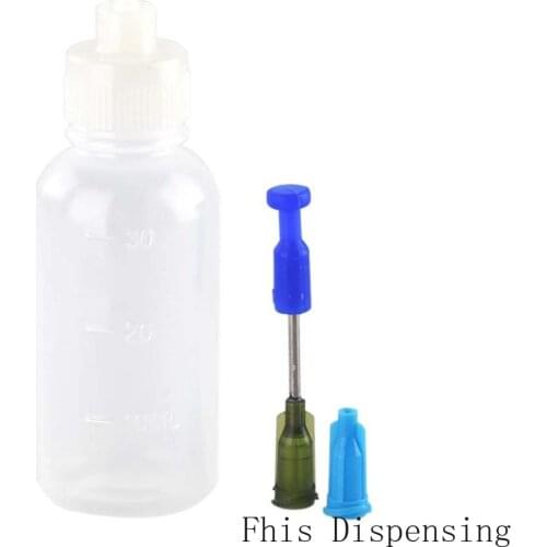 Luer Lock Bottles Needle Tip Plastic Applicator Squeeze 1oz Stainless Steel Blunt Tip 14G