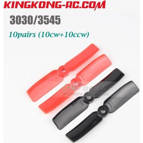 M./-Kingkong 10pairs/ 3030/3545 10CW+10CCW Propellers For Multicopters FPV Racer Red Black For RC Camera Drone Accessories