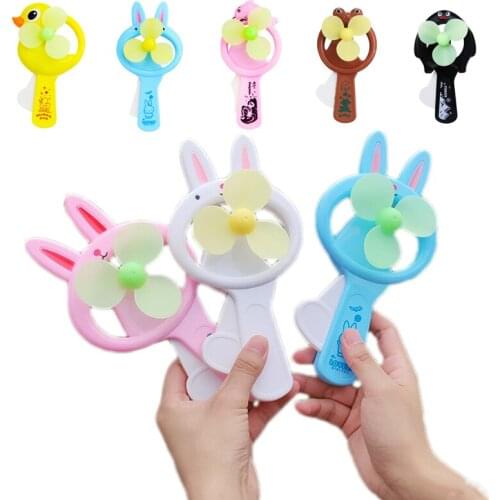 Fan Mini Portable Cartoon Animal Hand Pressure Fan Page Manual Kids Handheld Summer Wholesale Mini Air Conditioner Portable