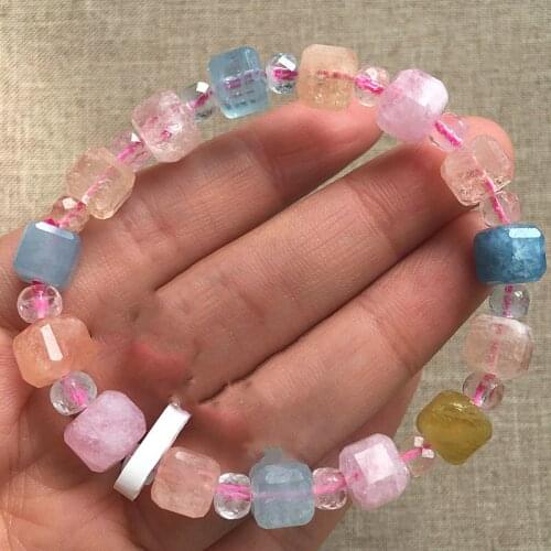Morganite/Moonstone/Tanzanite/Topaz/Charoite/Sunstone/Aquamarine Bracelet 7.5inch FPPJ Wholesale Beads Nature AA