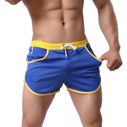 Men Color Block Summer Sports Gym Drawstring Shorts Beach Pants Swimming Trunks new
