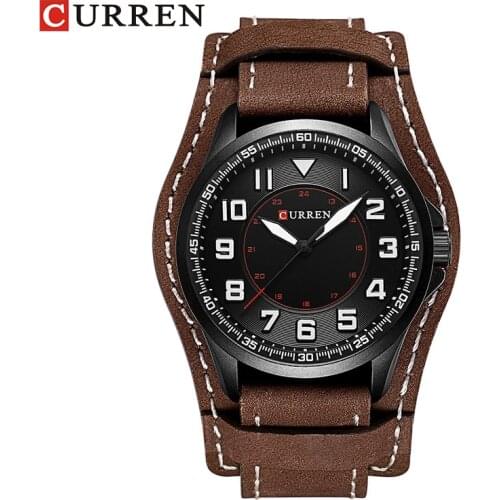 Simple Design CURREN Watches Men Classic Business Waterproof Analogue Quartz Wristwatches Leather Strap relojes hombre