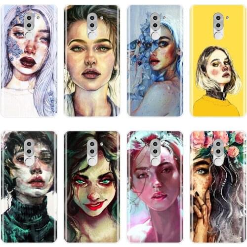 Soft Phone Case Silicone For Huawei Honor 6 5A 4X 5X 6X 6A Art Girl Yellow Flower Back Cover For Huawei Honor 4C 5C 6C 6A Pro