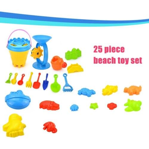 Beach Sand Toy Set Include Bucket Sand Funnel Watering Can Shovel Tool Kits Sand Castle Sand Molds Outdoor Beach Toys for Kids